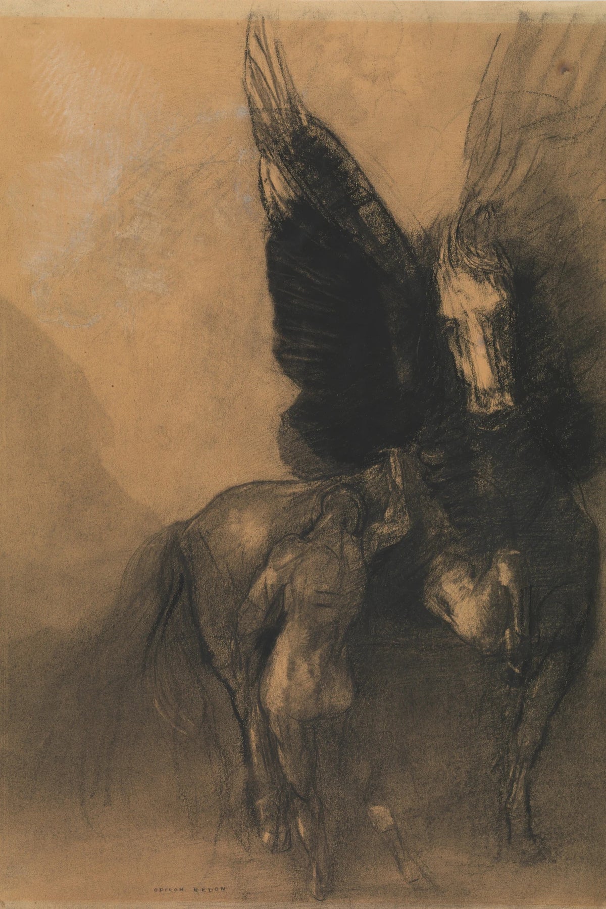 Pégase et Bellérophon d’Odilon Redon – reproduction sur toile – format S