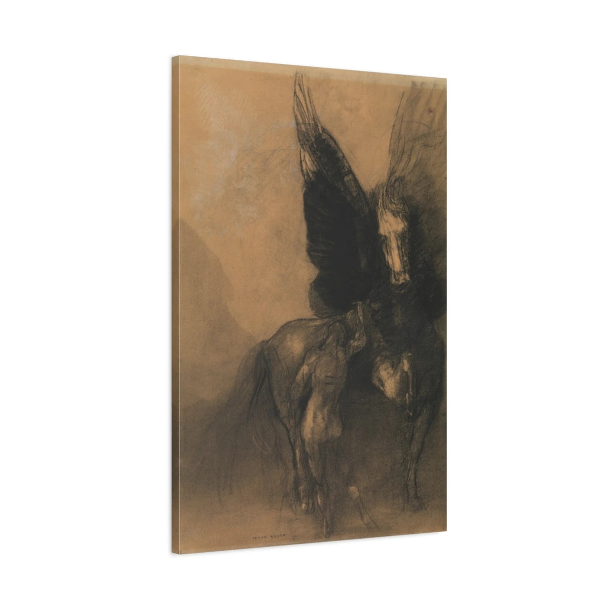 Tableau Pégase et Bellérophon – Odilon Redon - toile 3D avec bords imprimés - Art Virtuoso