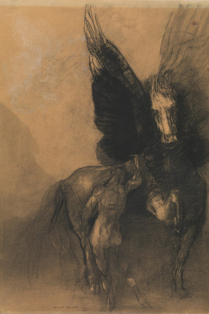 Pégase et Bellérophon d’Odilon Redon – reproduction sur toile – format XL