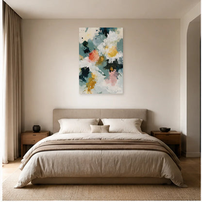 Tableau Peinture Abstraite Moderne et Contemporaine - Nuage Floral dans une chambre - Art Virtuoso