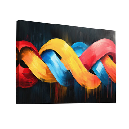 Product Hero 3D WebP Tableau Peinture Acrylique Sur Fond Noir - Art Virtuoso