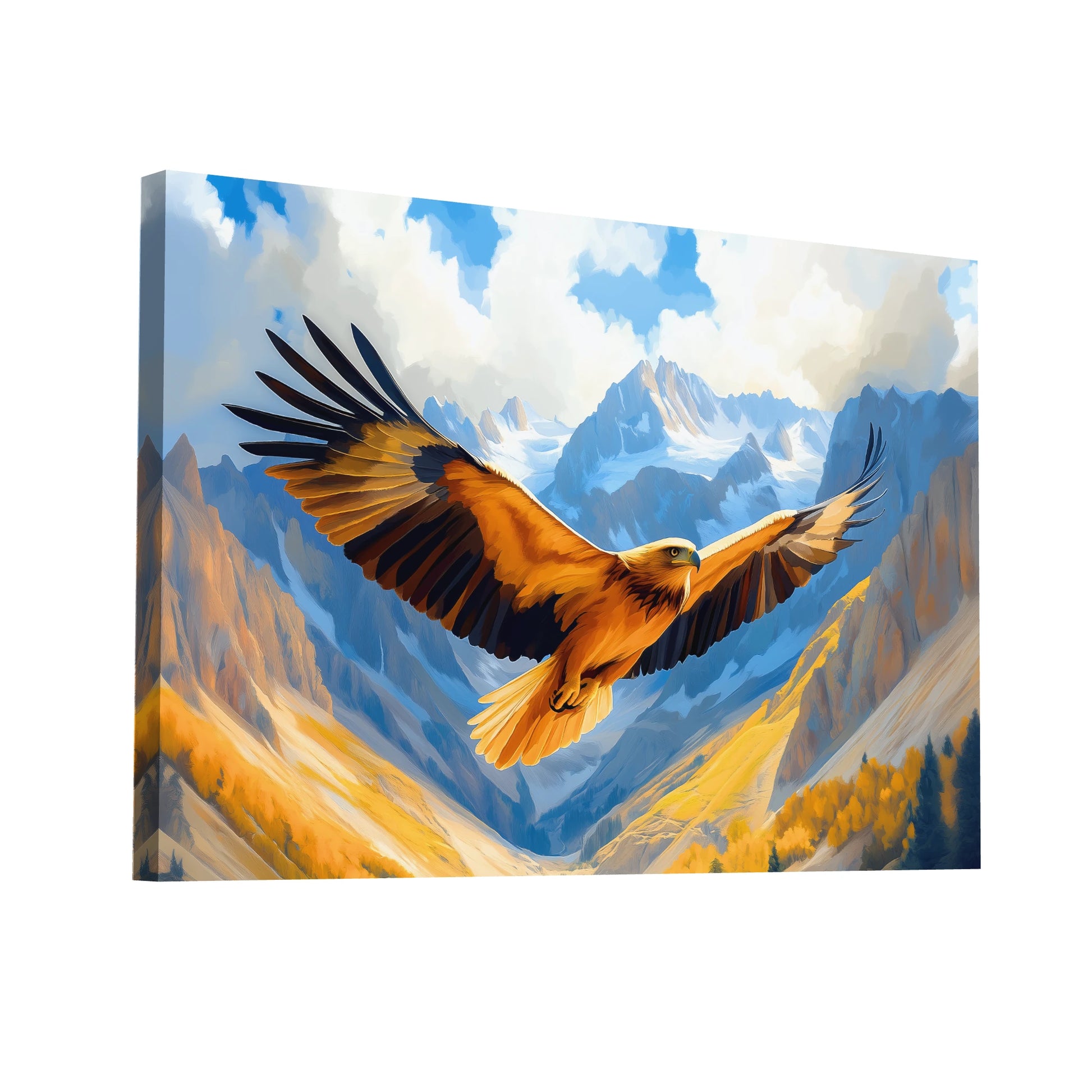 Product Hero 3D WebP Tableau Peinture Aigle Déployé - Art Virtuoso
