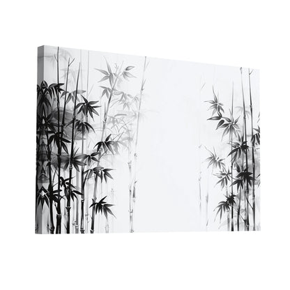 Product Hero 3D WebP Tableau Peinture Blanc et Bambou - Art Virtuoso