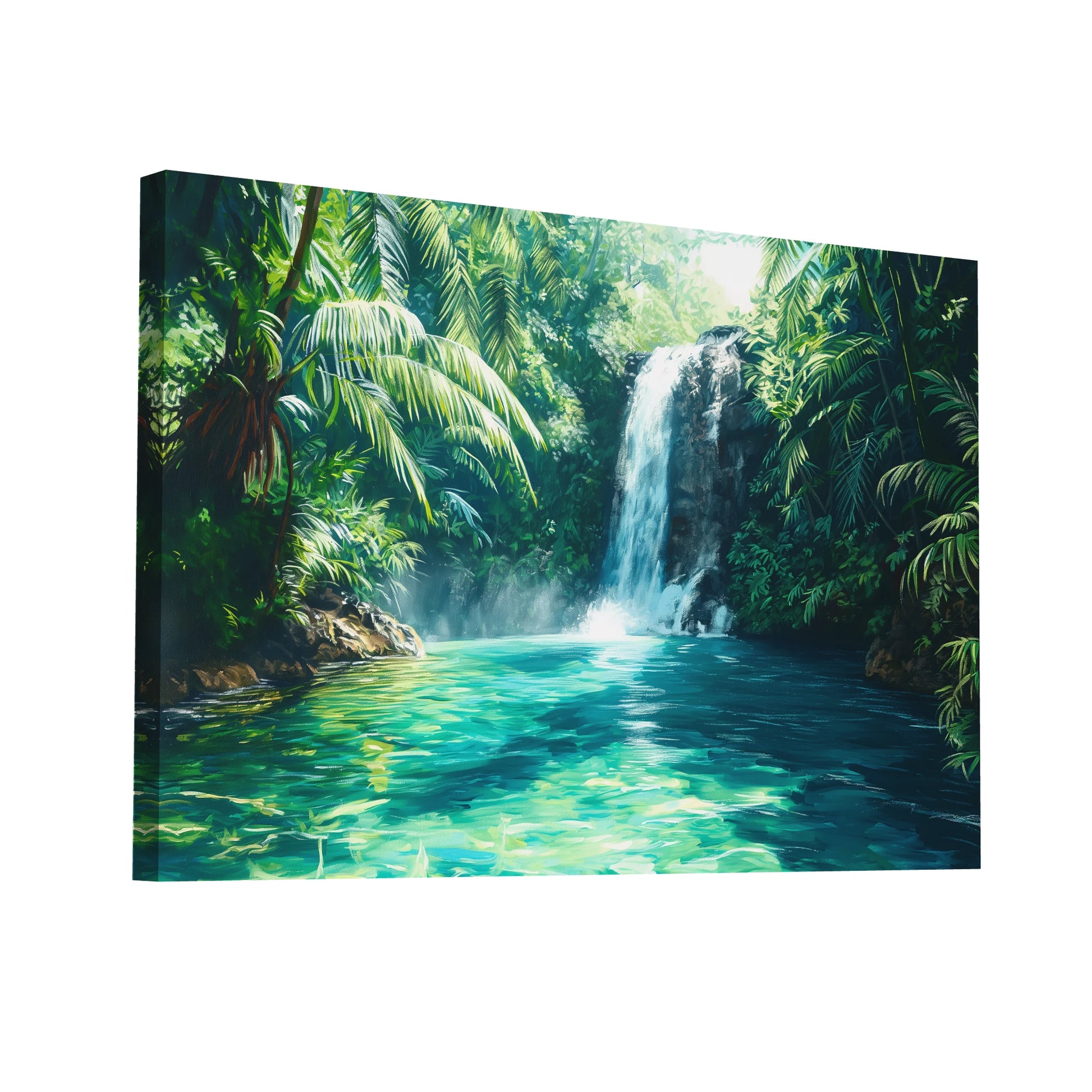 Product Hero 3D WebP Tableau Peinture Cascade d Eau - Art Virtuoso