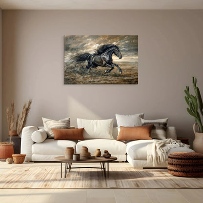 Tableau Peinture Cheval - Puissance en Mouvement Art Virtuoso