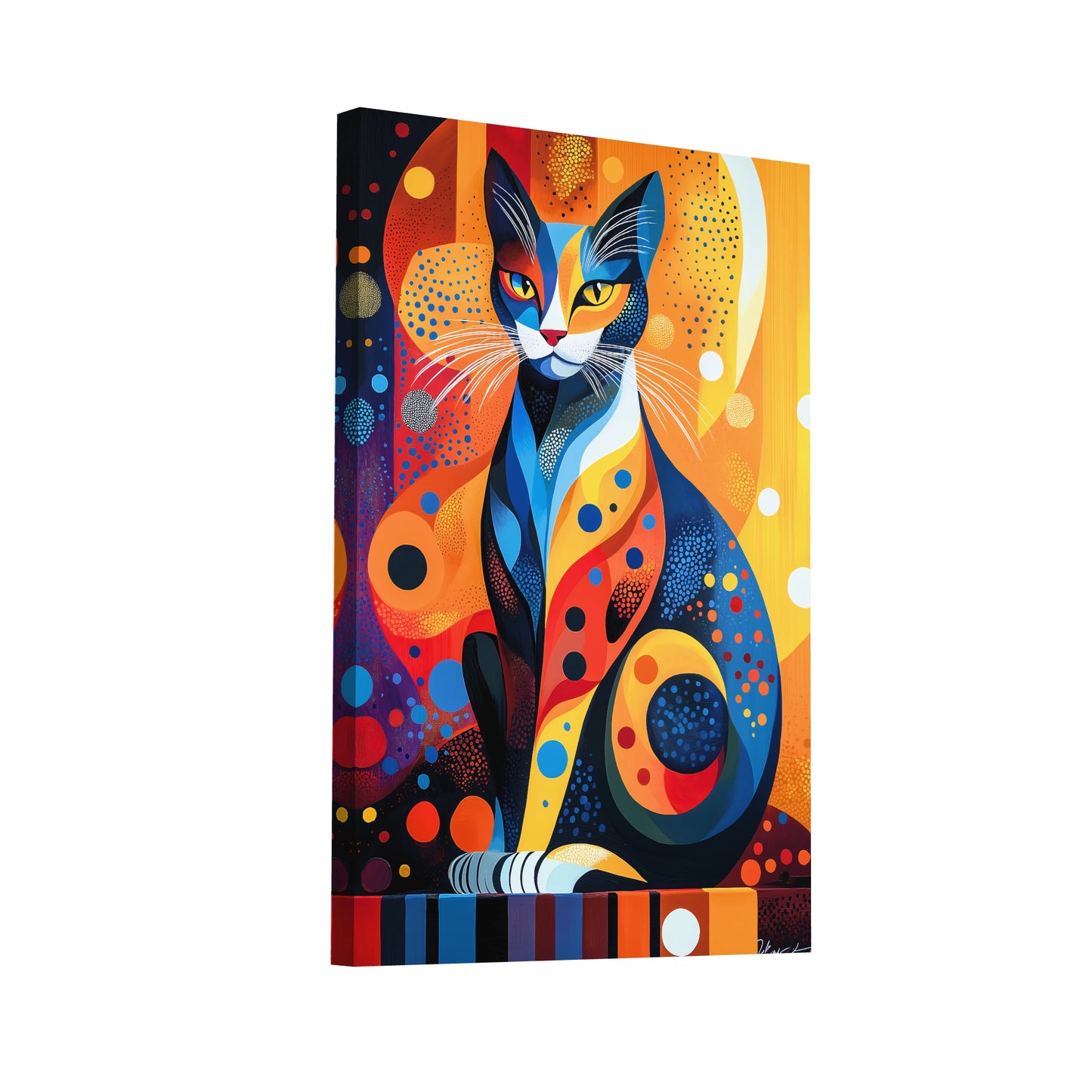 Product Hero 3D WebP Tableau Peinture de Chat Moderne - Art Virtuoso