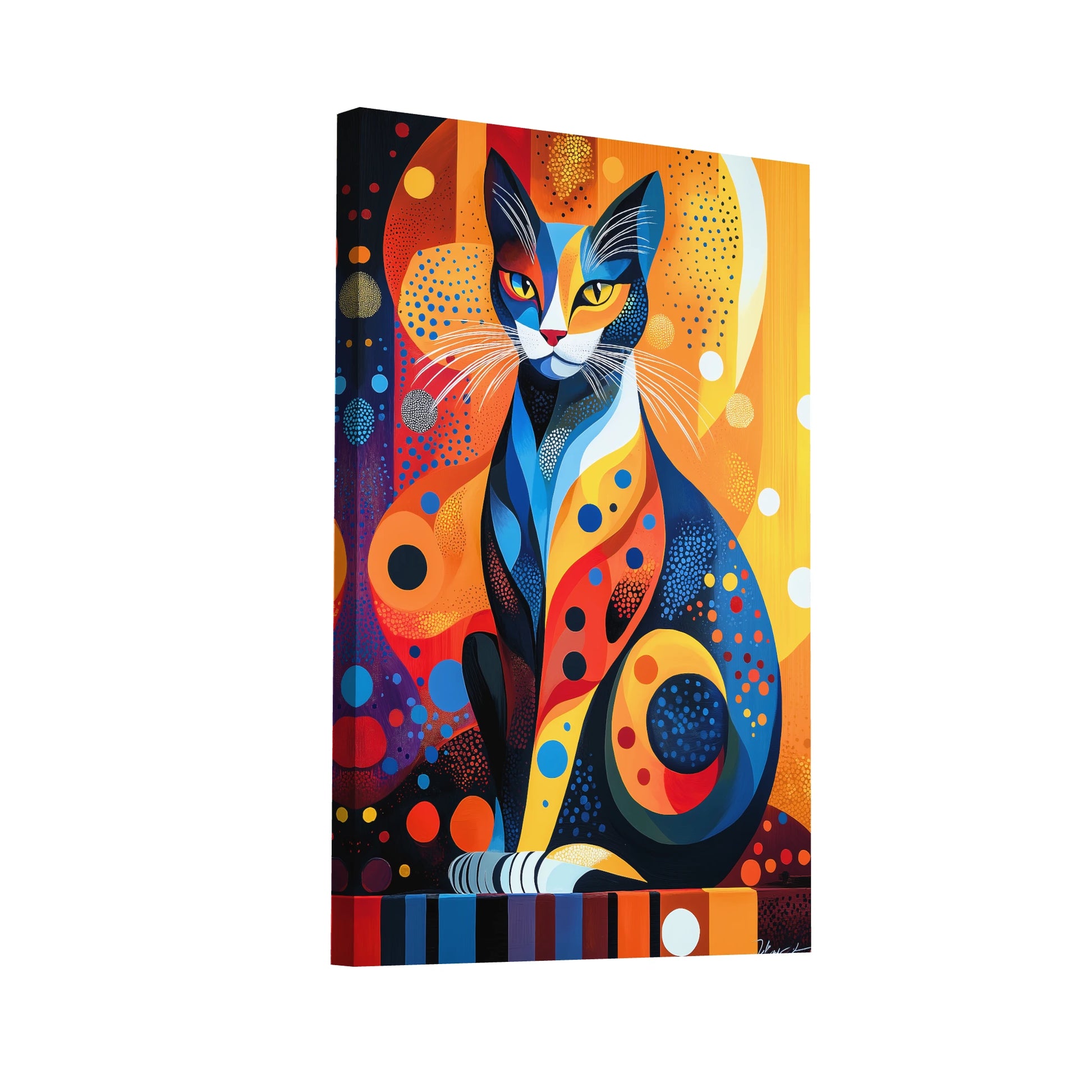 Product Hero 3D WebP Tableau Peinture de Chat Moderne - Art Virtuoso