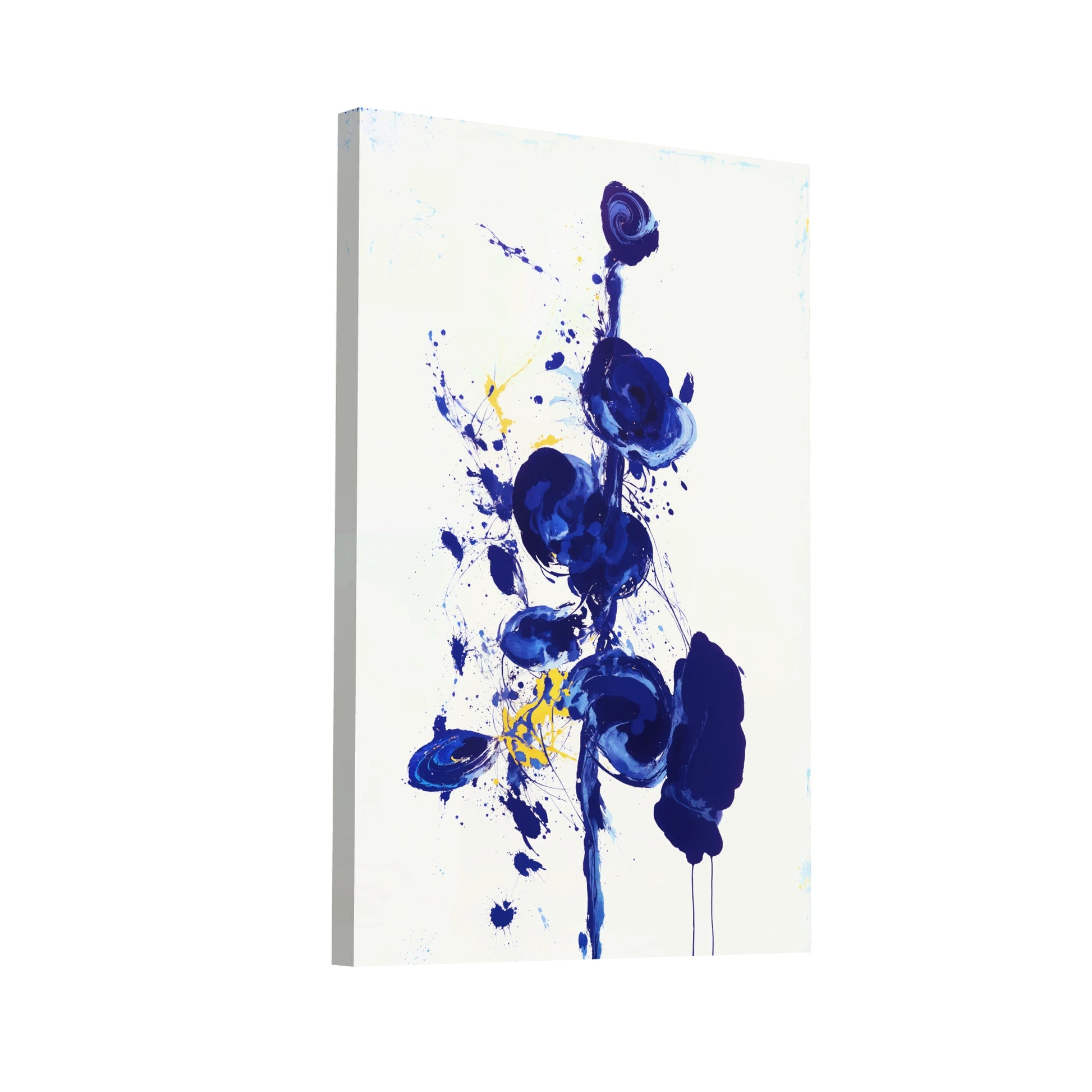 Product Hero 3D WebP Tableau Peinture - Fleur Bleu Abstraite - Art Virtuoso