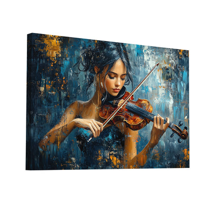 Product Hero 3D WebP Tableau Peinture Musicien - Mélodie Nocturne - Art Virtuoso