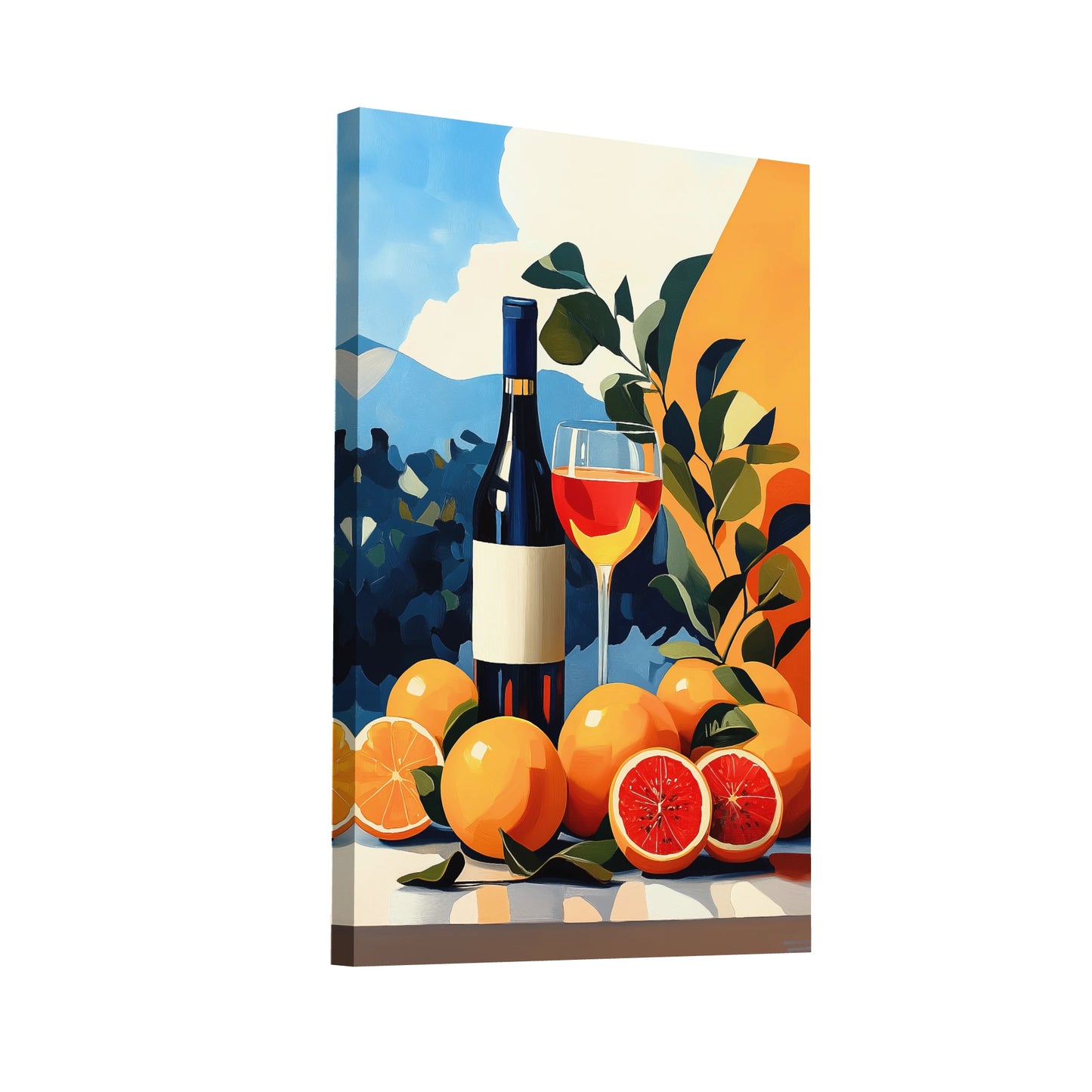 Product Hero 3D WebP Tableau Peinture Nature Morte – Agrumes ensoleillés - Art Virtuoso