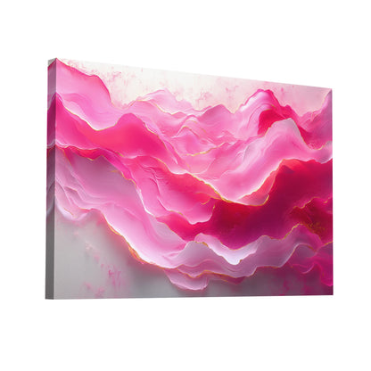 Product Hero 3D WebP Tableau Peinture Rose - Vagues Abstraites - Art Virtuoso