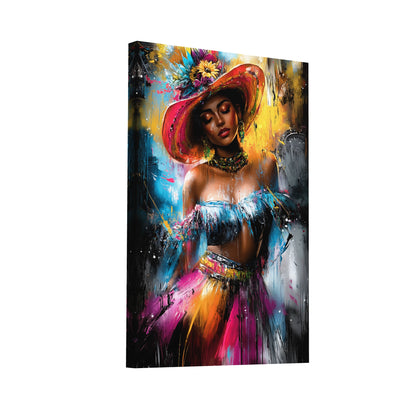 Product Hero 3D WebP Tableau Peinture Street Art - Femme Mexicaine - Art Virtuoso