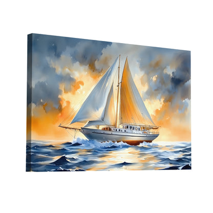 Product Hero 3D WebP Tableau Peinture Voilier Moderne - Art Virtuoso