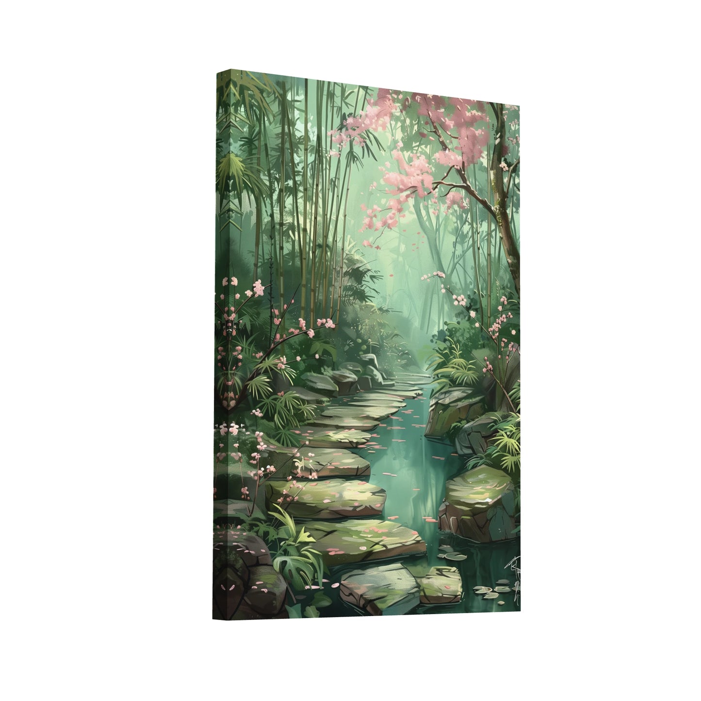 Product Hero 3D WebP Tableau Peinture Zen sur Toile - Art Virtuoso