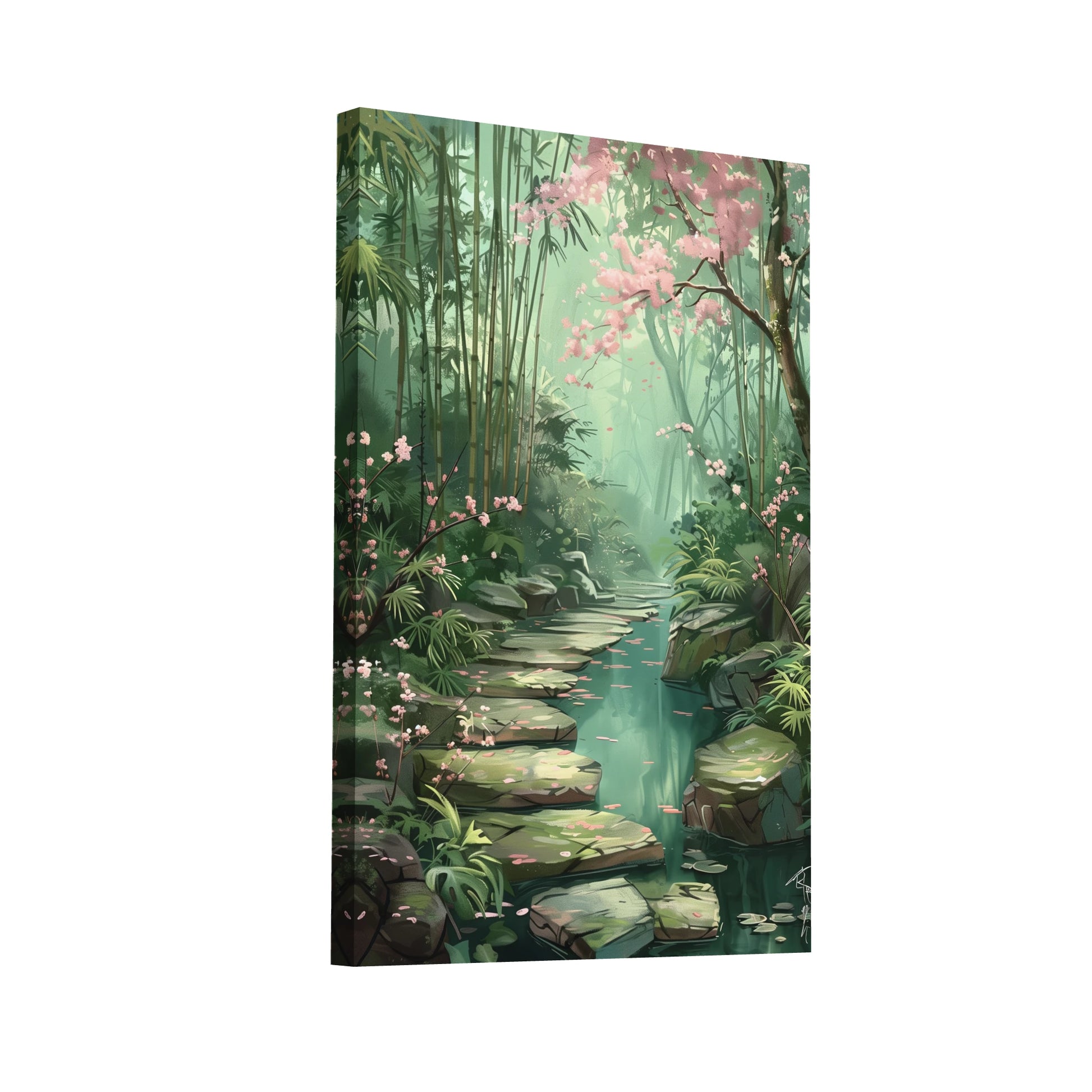 Product Hero 3D WebP Tableau Peinture Zen sur Toile - Art Virtuoso