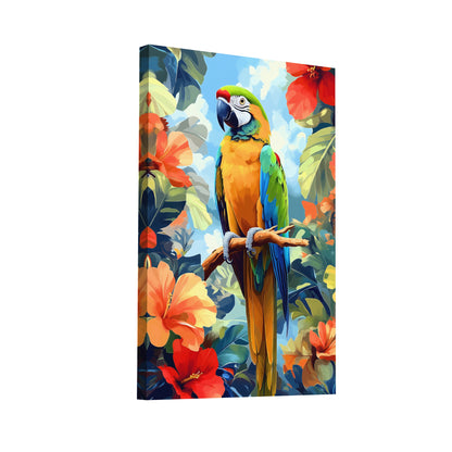 Product Hero 3D WebP Tableau Perroquet Coloré - Art Virtuoso