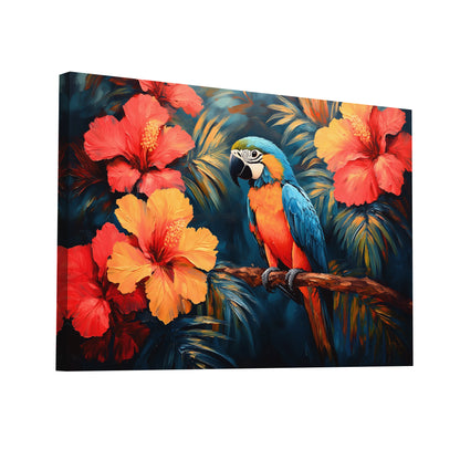 Product Hero 3D WebP Tableau Perroquet - Jungle Naturelle - Art Virtuoso