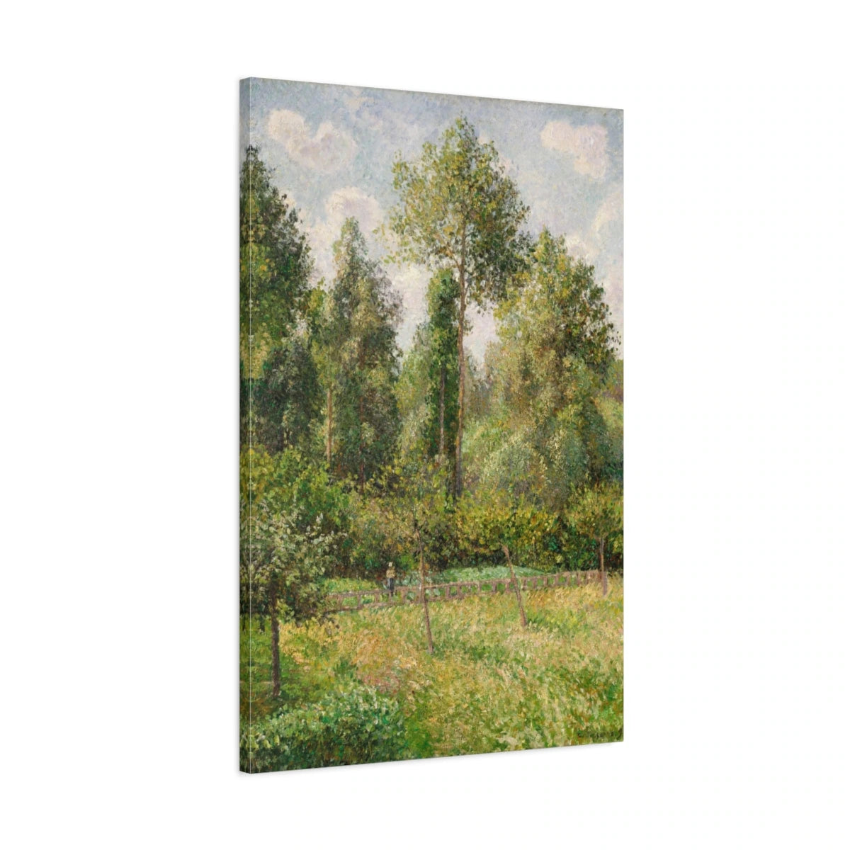 Tableau Peupliers à Éragny – Camille Pissarro - toile 3D avec bords imprimés - Art Virtuoso