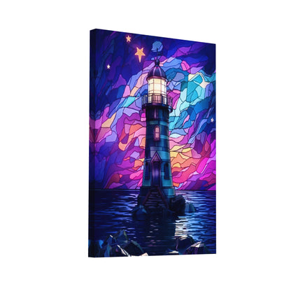 Product Hero 3D WebP Tableau Phare Abstrait Coloré - Art Virtuoso