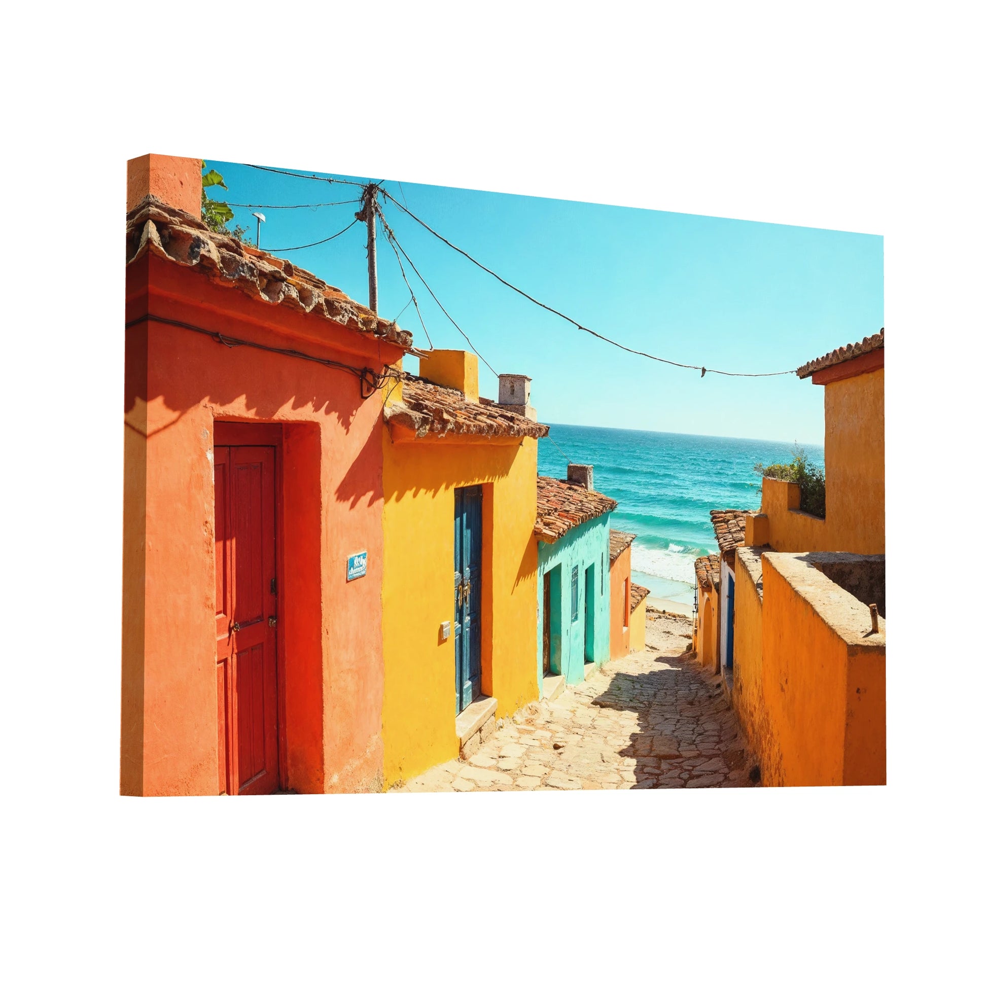 Product Hero 3D WebP Tableau Photo Dakar - Ruelle Vers l'Océan - Art Virtuoso