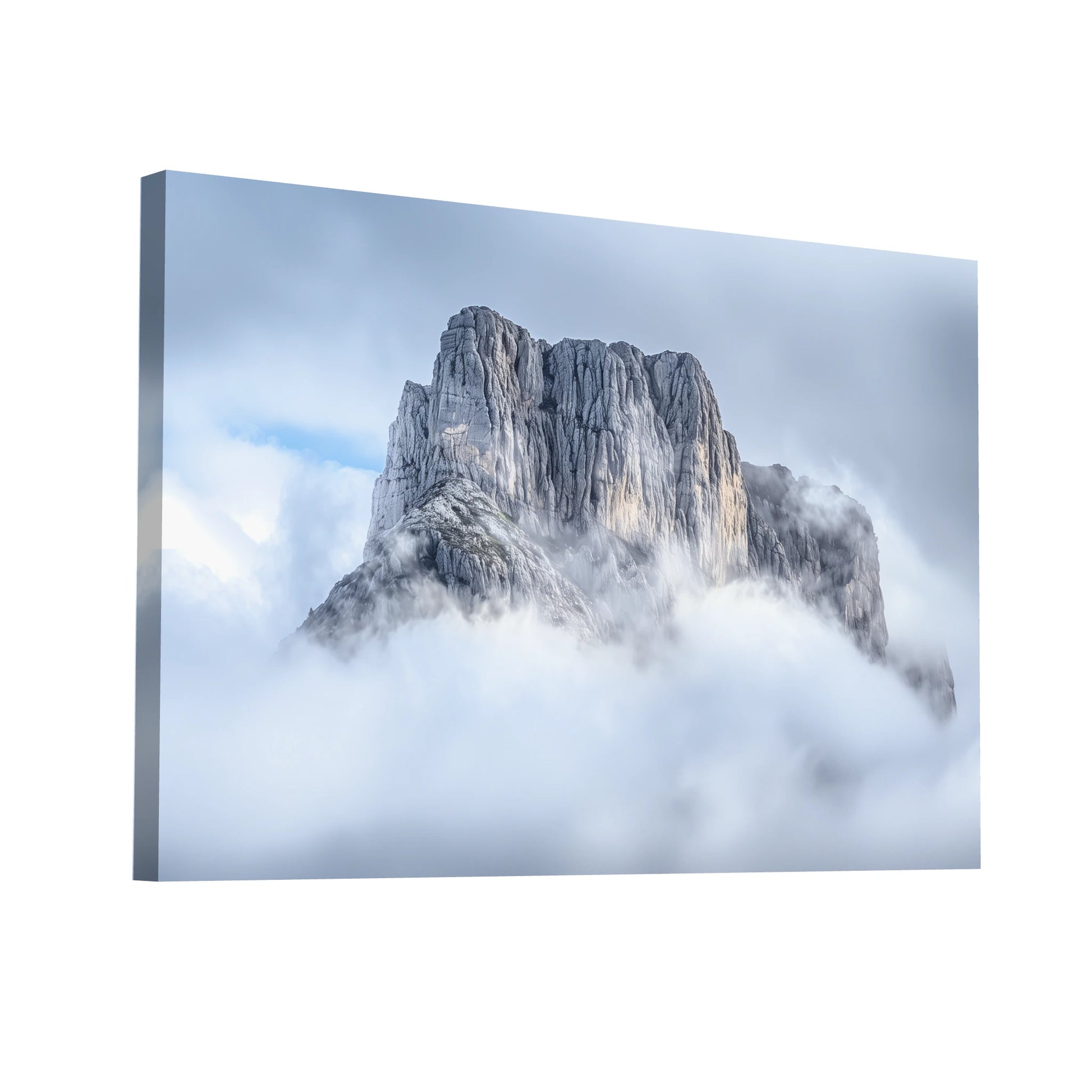 Product Hero 3D WebP Tableau Photo - Montagne Brumeuse - Art Virtuoso