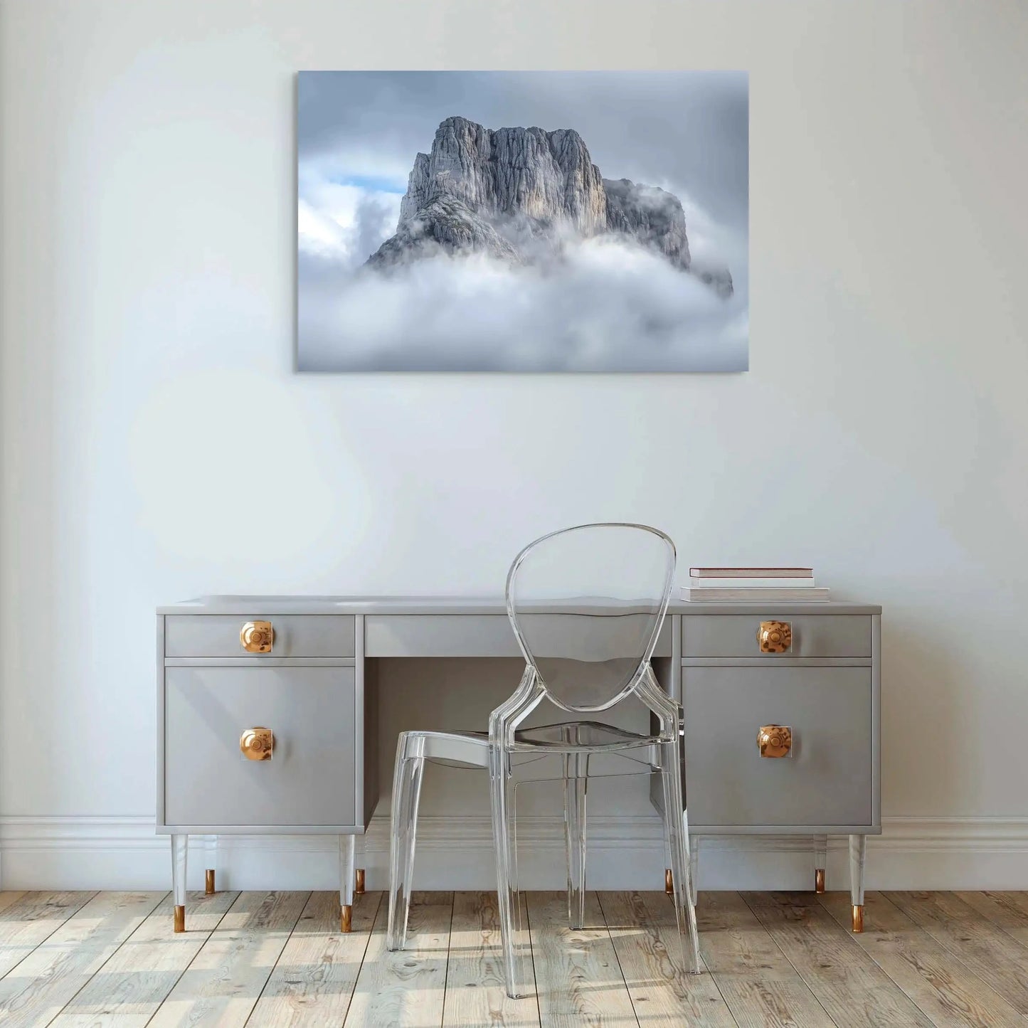 Tableau Photo - Montagne Brumeuse Affiches, reproductions et œuvres graphiques Art Virtuoso
