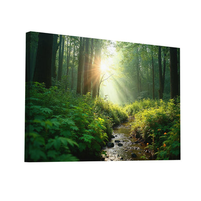 Product Hero 3D WebP Tableau Photo Nature - Réveil en Forêt - Art Virtuoso