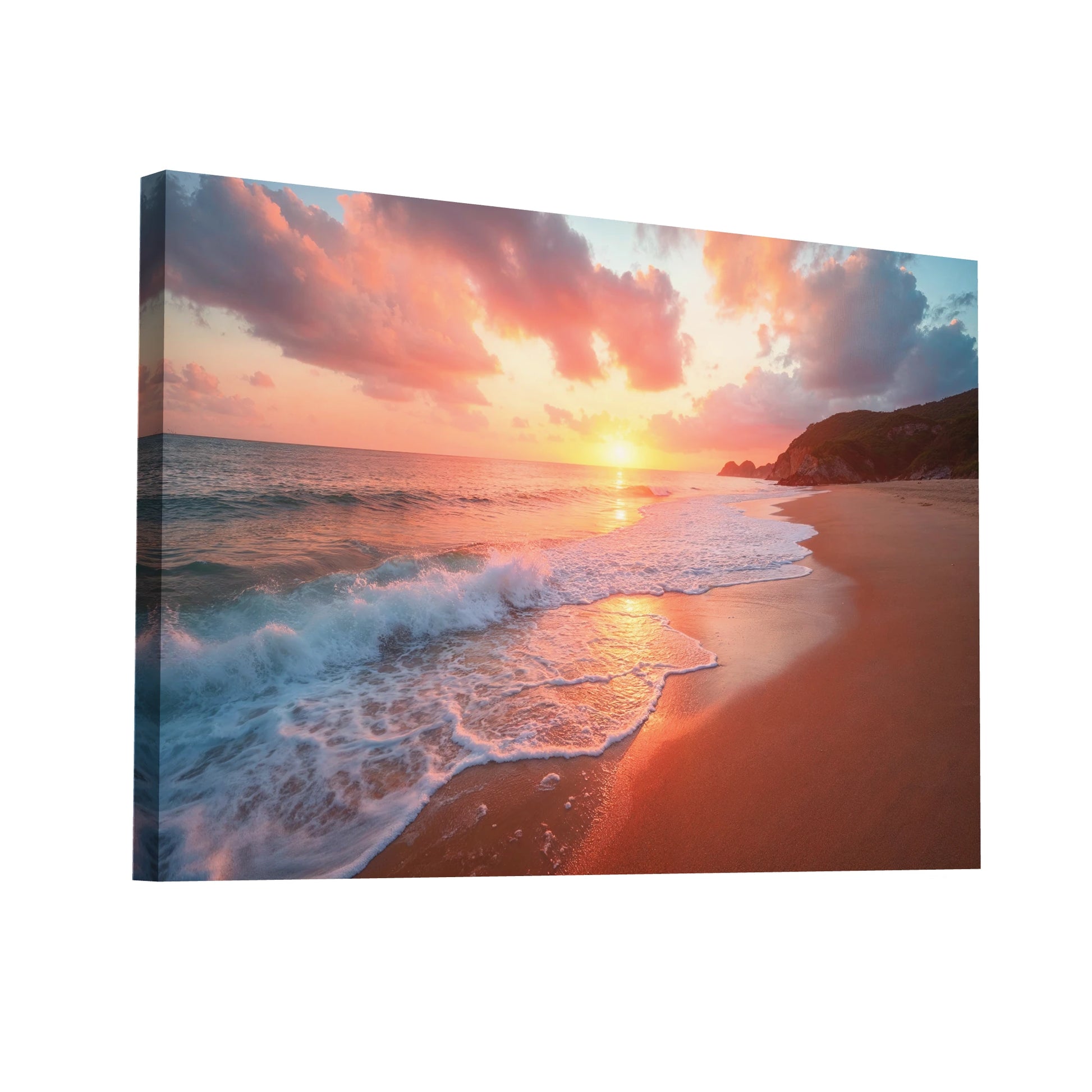 Product Hero 3D WebP Tableau Photo Plage - Paradis Corail - Art Virtuoso