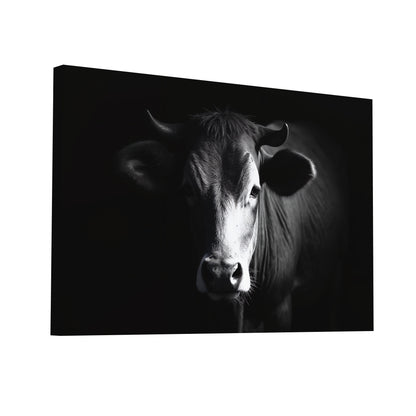Product Hero 3D WebP Tableau Photo Vache - Regard Bovin - Art Virtuoso