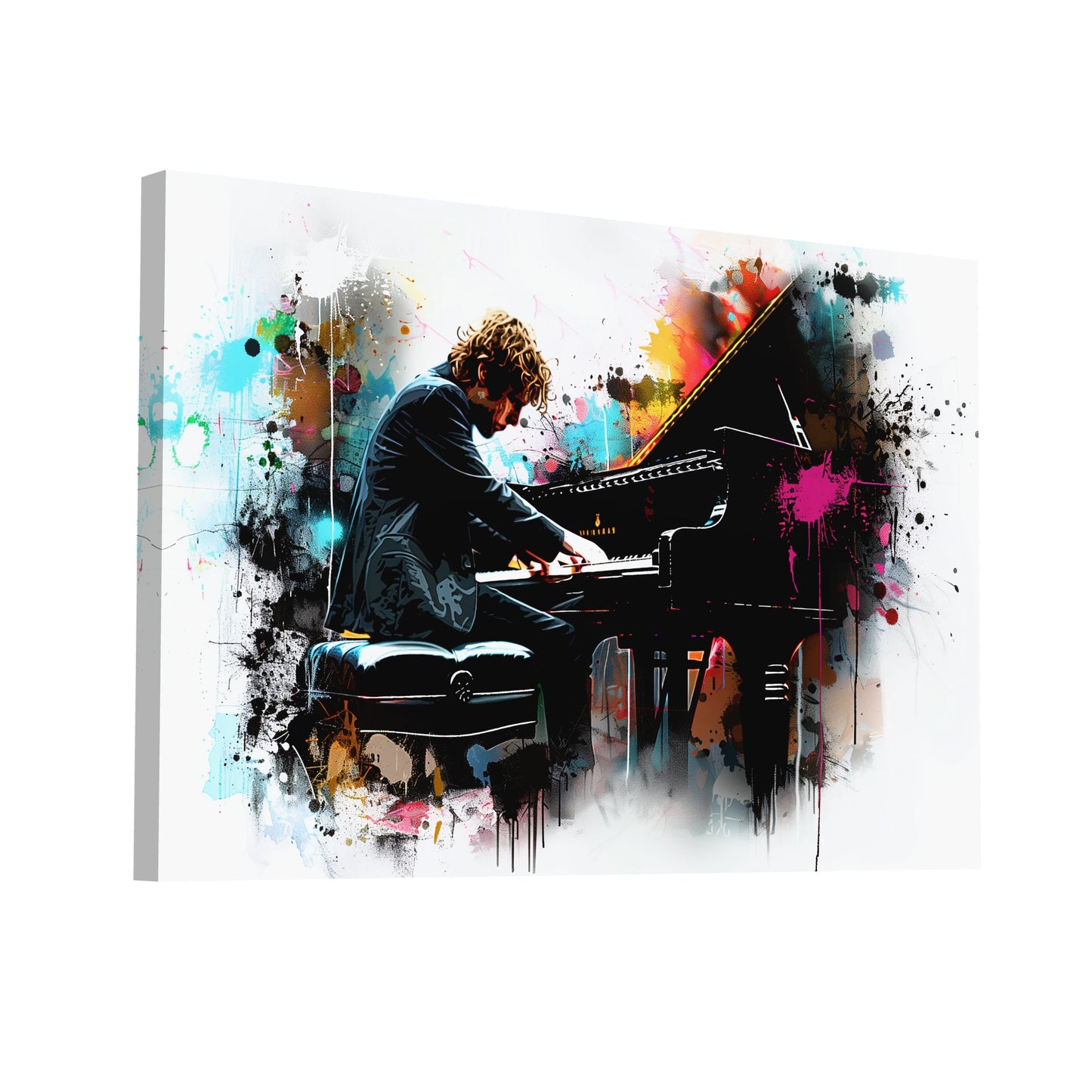 Product Hero 3D WebP Tableau Pianiste en Harmonie - Art Virtuoso