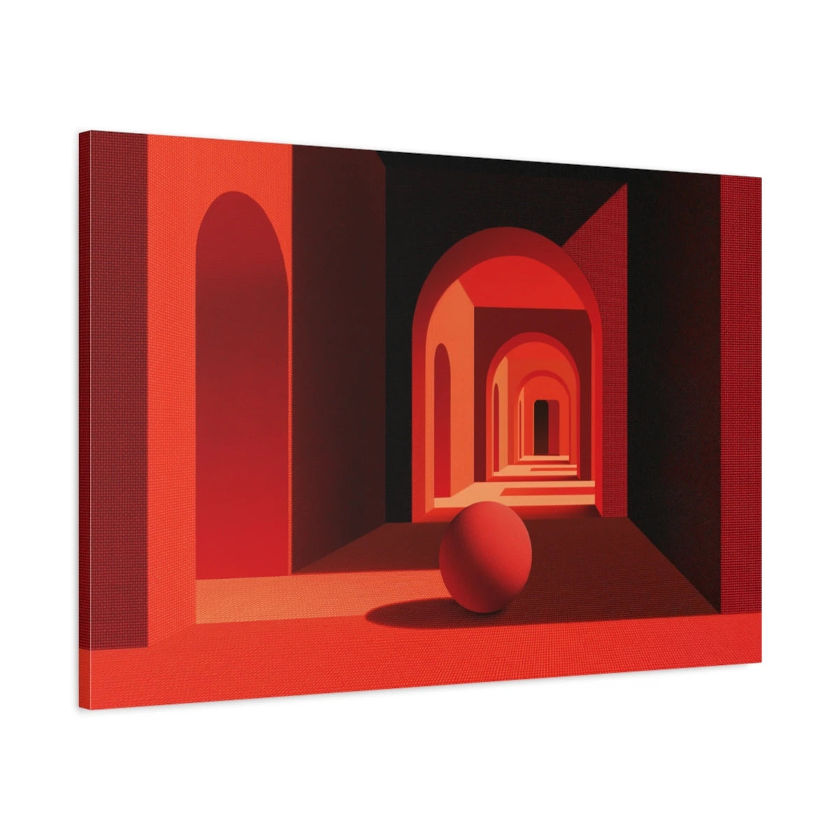 Vue latérale du tableau architecture rouge en perspective sur châssis