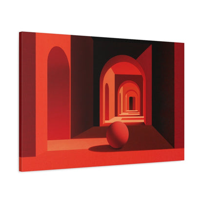 Vue latérale du tableau architecture rouge en perspective sur châssis