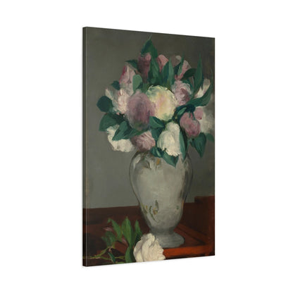 Tableau Pivoines – Édouard Manet - toile 3D avec bords imprimés - Art Virtuoso
