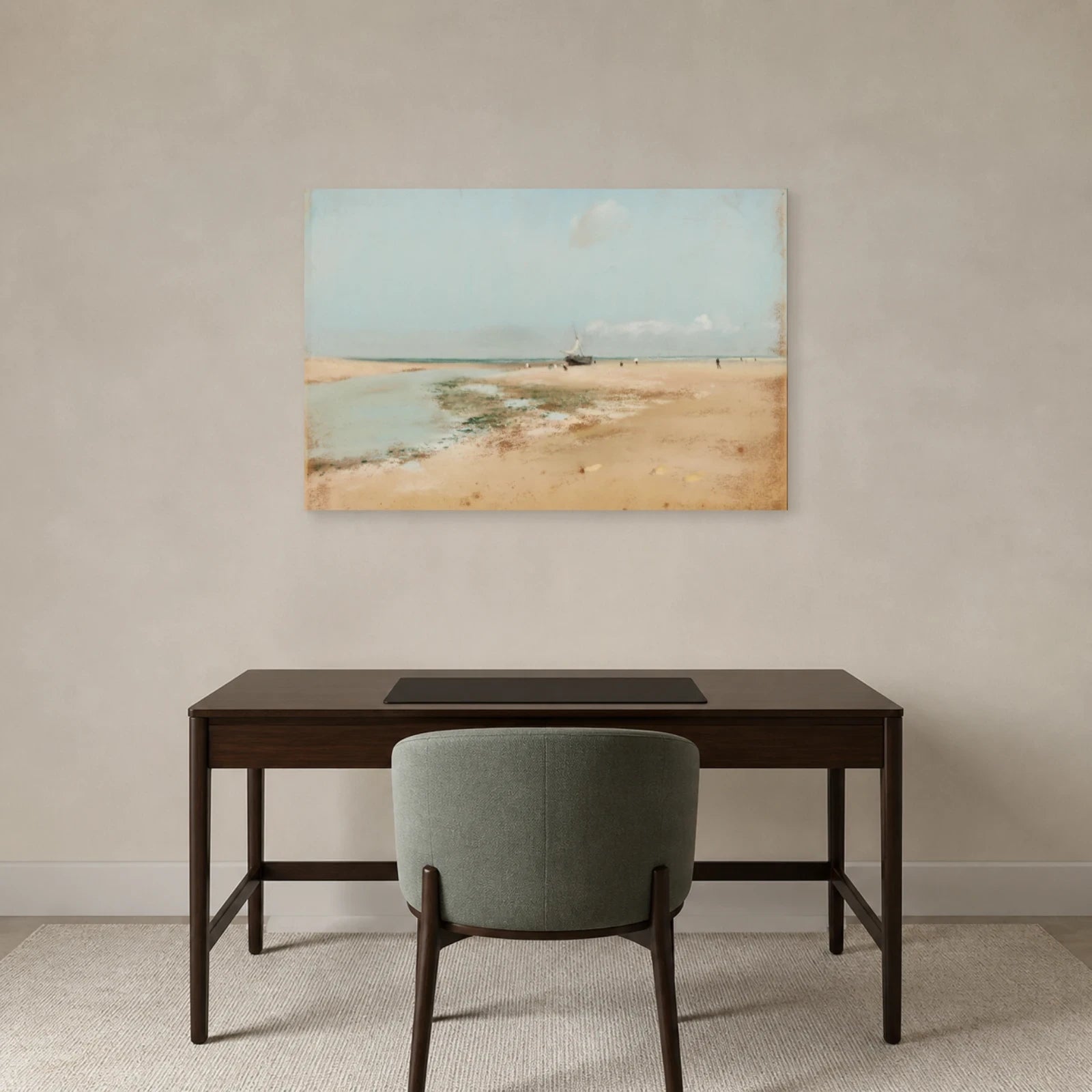 Tableau Plage à marée basse (Embouchure de la rivière) – Edgar Degas dans un bureau - Art Virtuoso
