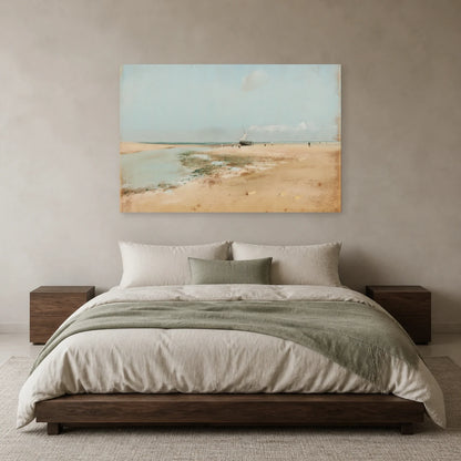 Tableau Plage à marée basse (Embouchure de la rivière) – Edgar Degas dans une chambre - Art Virtuoso