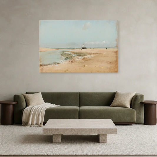 Tableau Plage à marée basse (Embouchure de la rivière) – Edgar Degas dans un salon - Art Virtuoso