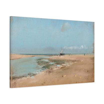 Tableau Plage à marée basse (Embouchure de la rivière) – Edgar Degas - toile 3D avec bords imprimés - Art Virtuoso