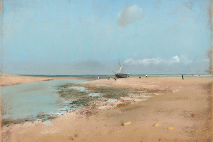 Tableau Plage à marée basse (Embouchure de la rivière) – Edgar Degas - impression sur toile, format XXL