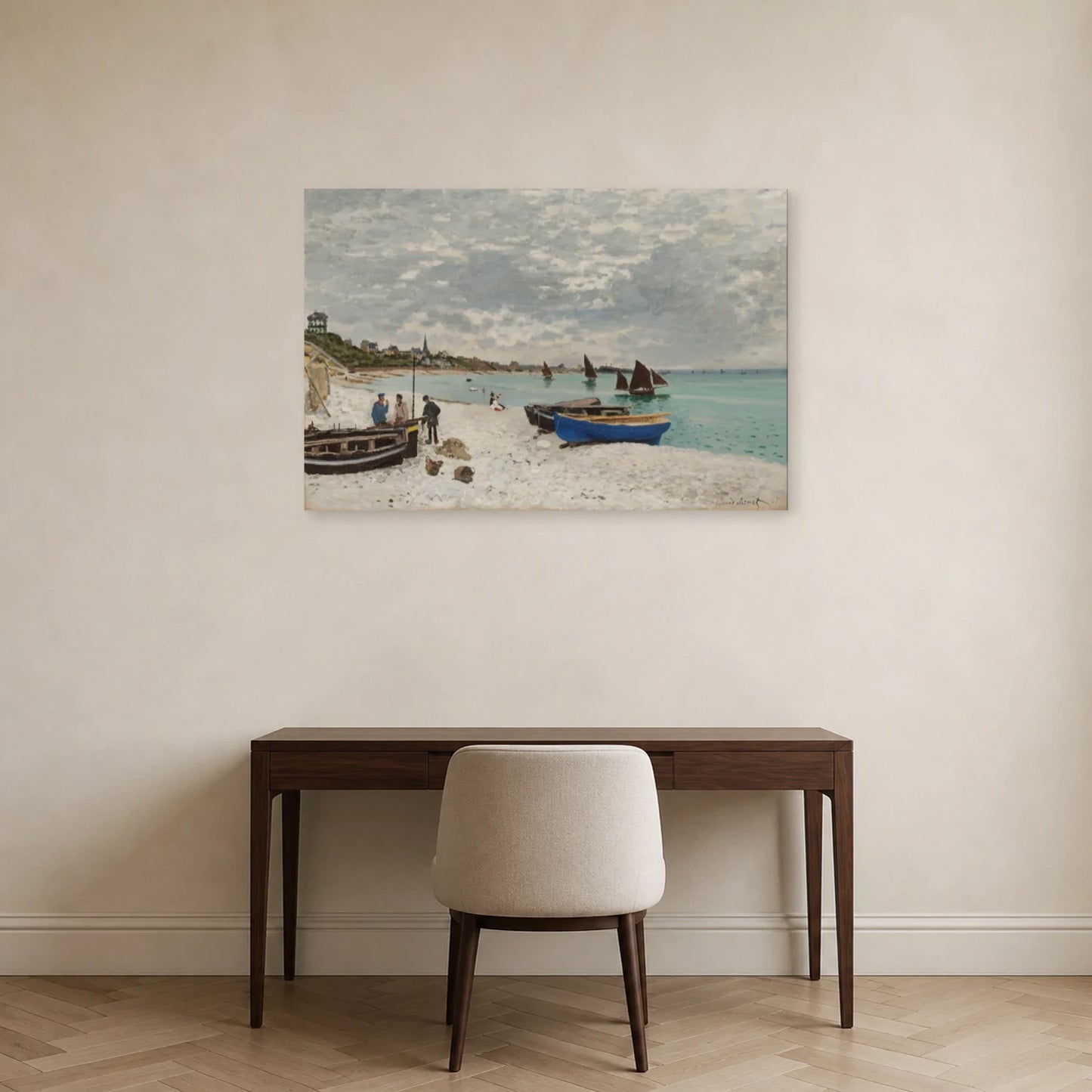 Tableau La Plage à Sainte-Adresse – Claude Monet dans un bureau - Art Virtuoso