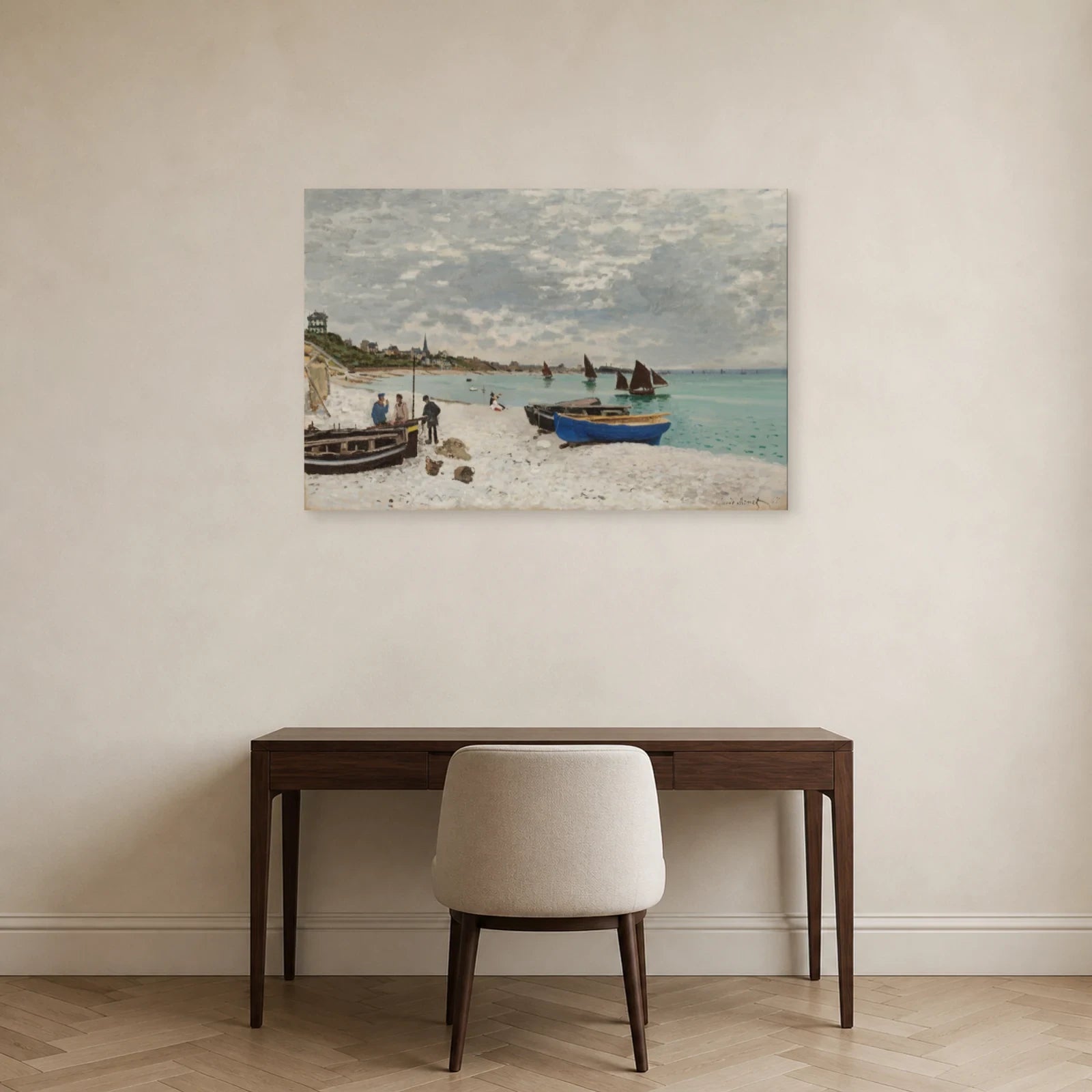 Tableau La Plage à Sainte-Adresse – Claude Monet dans un bureau - Art Virtuoso