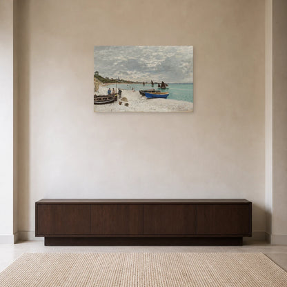 Tableau La Plage à Sainte-Adresse – Claude Monet dans une entrée ou un couloir - Art Virtuoso