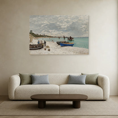 Tableau La Plage à Sainte-Adresse – Claude Monet dans un salon - Art Virtuoso