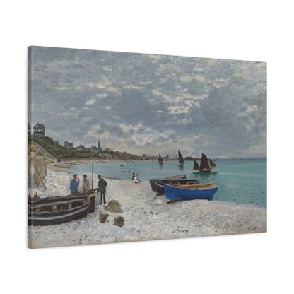 Tableau La Plage à Sainte-Adresse – Claude Monet - toile 3D avec bords imprimés - Art Virtuoso