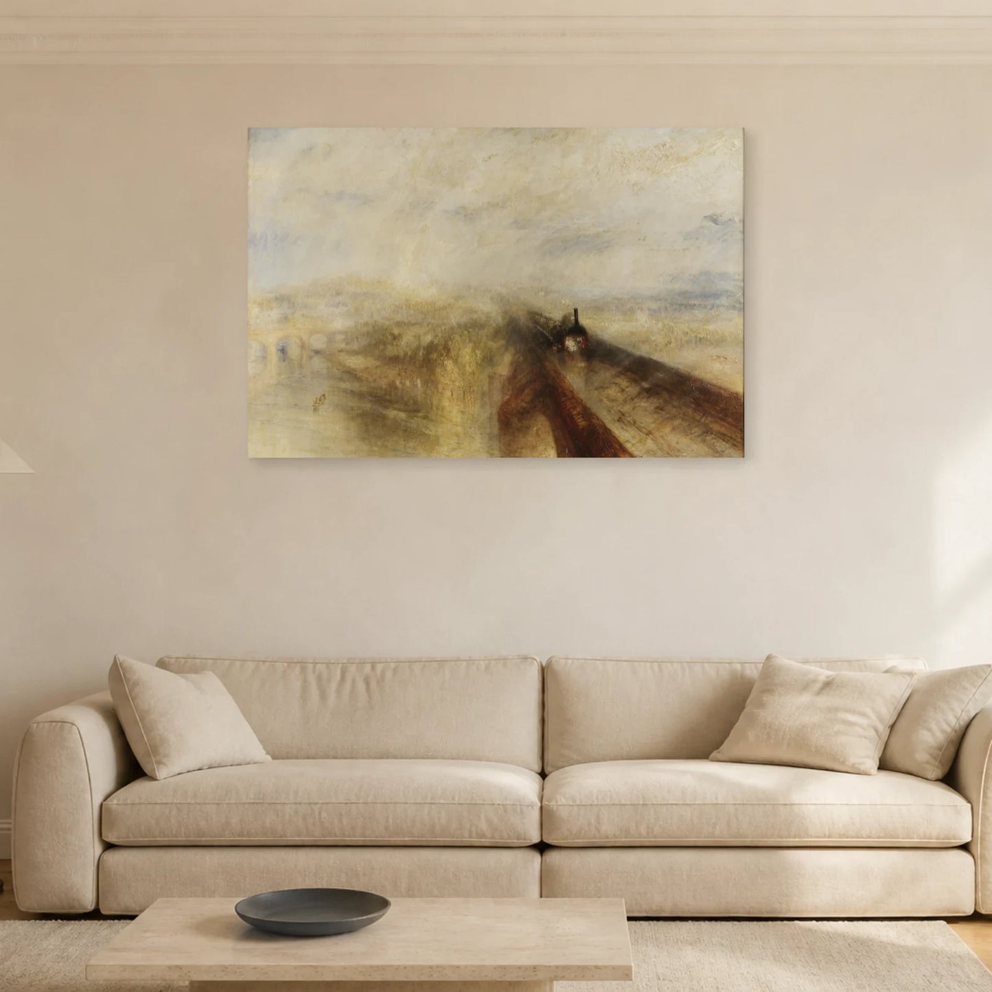 Tableau Pluie, vapeur et vitesse – William Turner dans un salon - Art Virtuoso