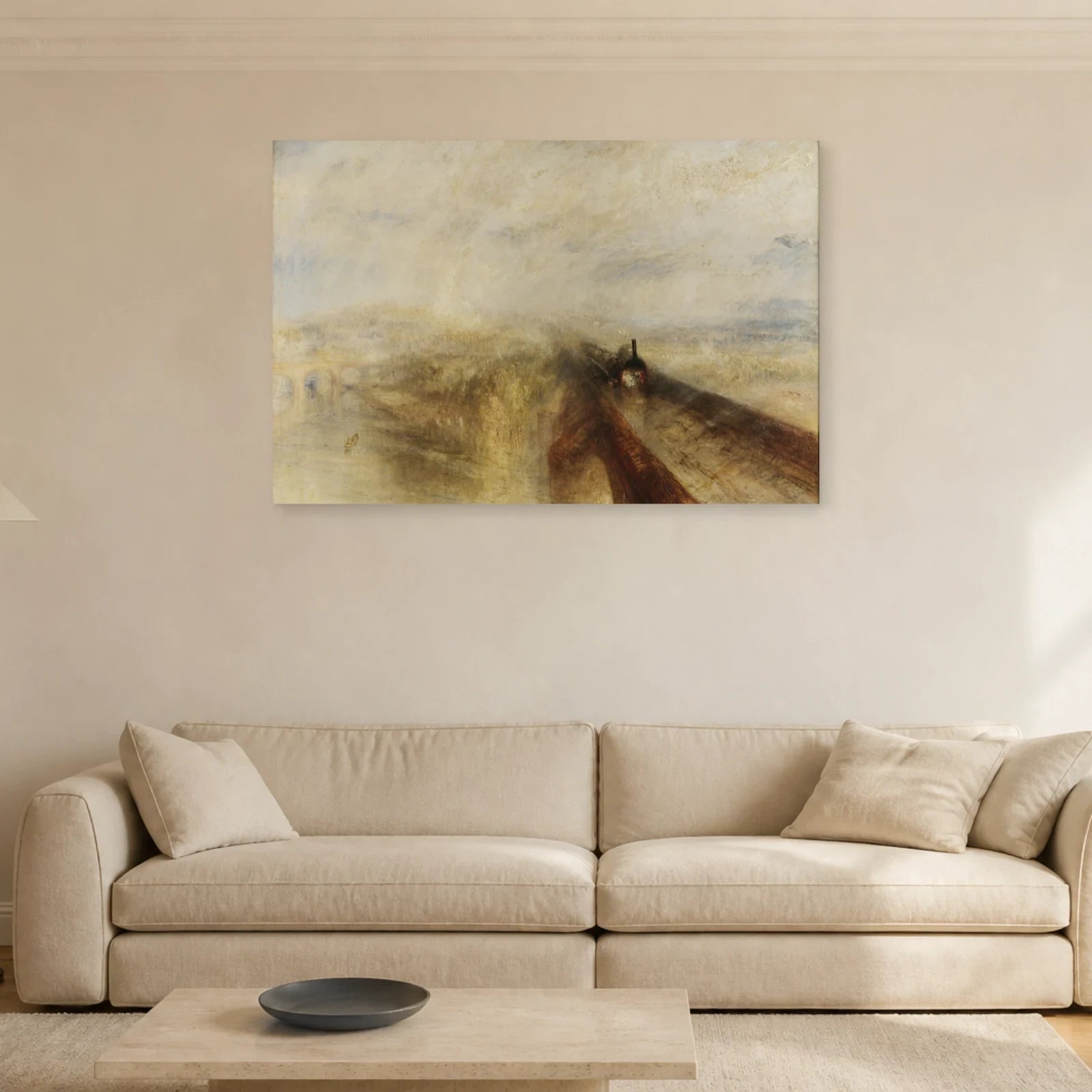 Tableau Pluie, vapeur et vitesse – William Turner dans un salon - Art Virtuoso