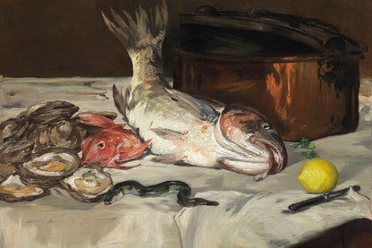 Tableau Poissons – Édouard Manet - impression sur toile, format M