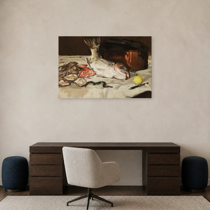 Tableau Poissons – Édouard Manet dans un bureau - Art Virtuoso