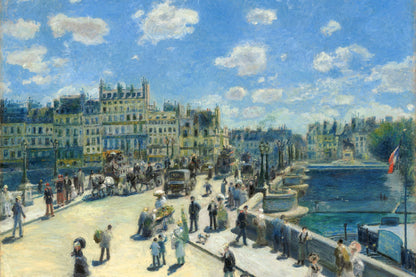 Vue de Paris avec façades et Seine peinte par Renoir, format M