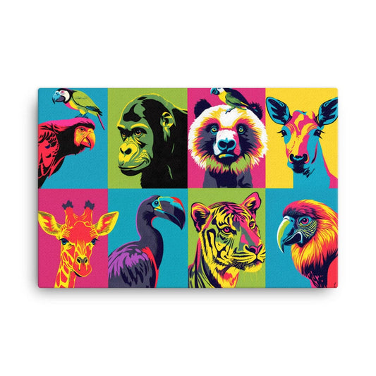 tableau pop art animaux 24″×36″