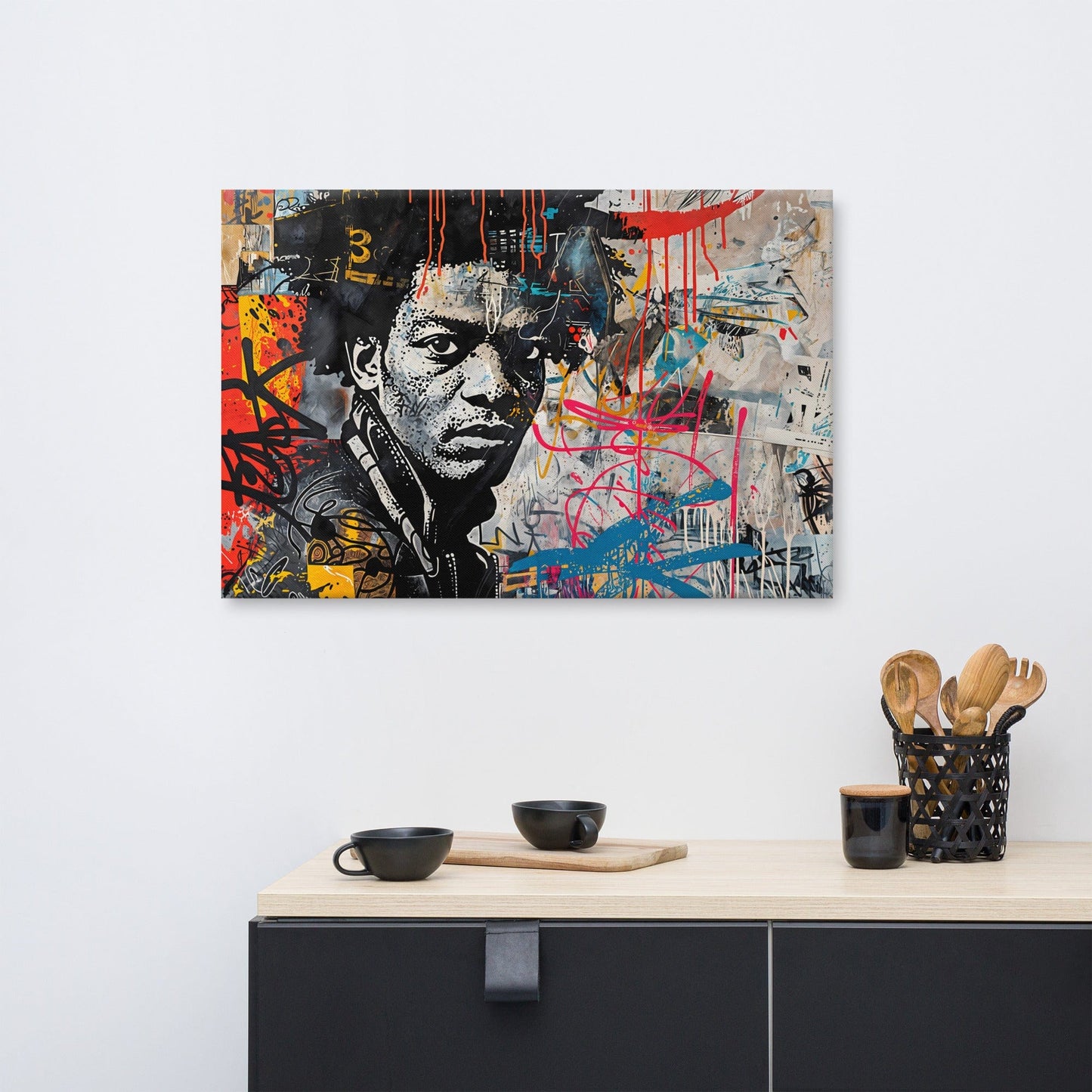 Tableau Pop Art Graffiti - Hommage à Basquiat  Art Virtuoso   